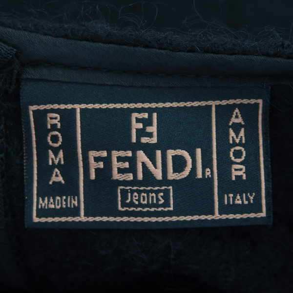 フェンディ レディース サイドライン ノースリーブワンピース フェンディジーンズ ウール モヘア ポリエステル ブラック FENDI JEANS 中古