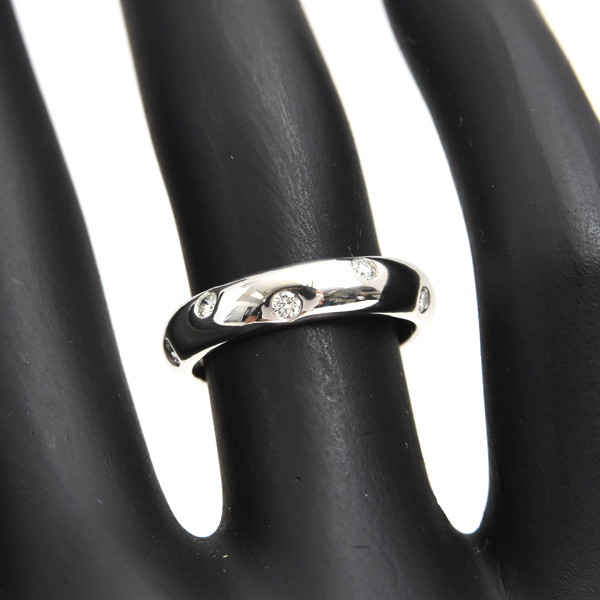 ティファニー 指輪 レディース ドッツリング 9号 プラチナ TIFFANY PLAT 中古