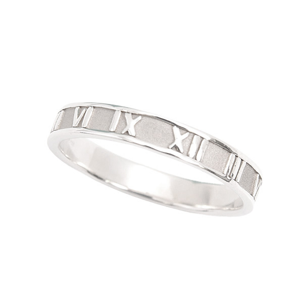 ティファニー 指輪 レディース メンズ アトラスリング 実測サイズ24号 3.4g スターリングシルバー SV925 TIFFANY 中古