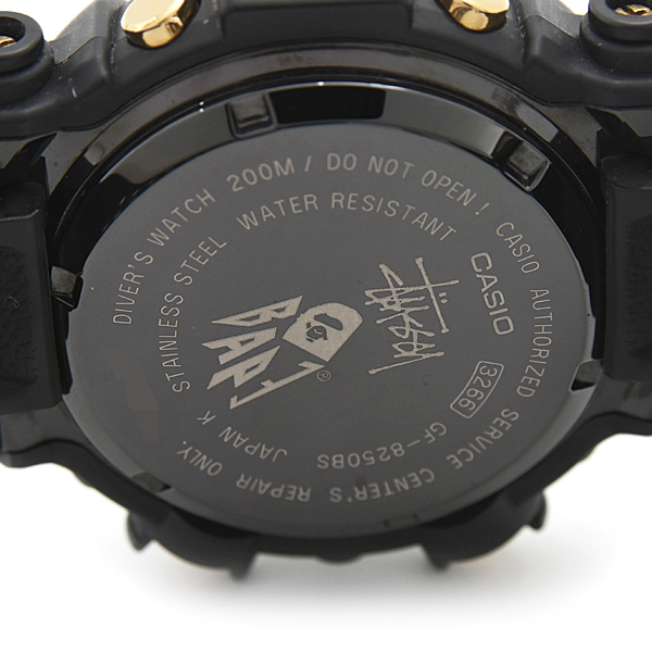 カシオ 時計 メンズ G-SHOCK Gショック フロッグマン STUSSY×BAPE トリプルネーム 電池式 デジタル ブラック文字盤 CASIO GF-8250BS 中古