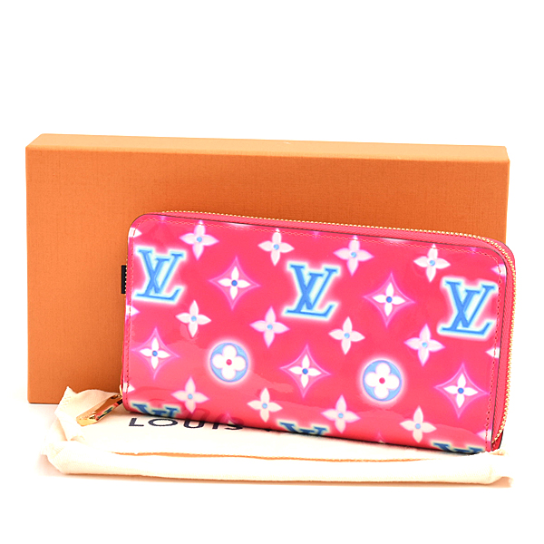 ルイヴィトン 財布 レディース ジッピー ウォレット ヴェルニ 長財布 2022年バレンタイン限定 ピンク Louis Vuitton M81154 中古
