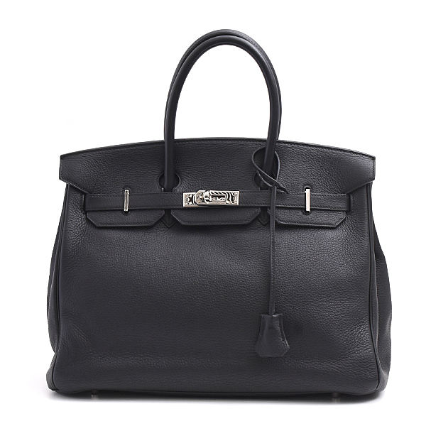 エルメス バッグ レディース バーキン35 □F刻 ハンドバッグ スターマーク ブラック トゴ ブラック HERMES 中古