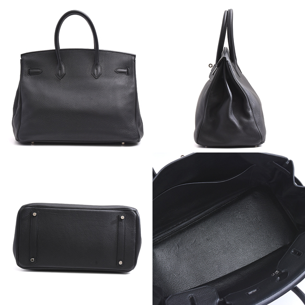 エルメス バッグ レディース バーキン35 □F刻 ハンドバッグ スターマーク ブラック トゴ ブラック HERMES 中古
