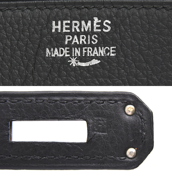 エルメス バッグ レディース バーキン35 □F刻 ハンドバッグ スターマーク ブラック トゴ ブラック HERMES 中古