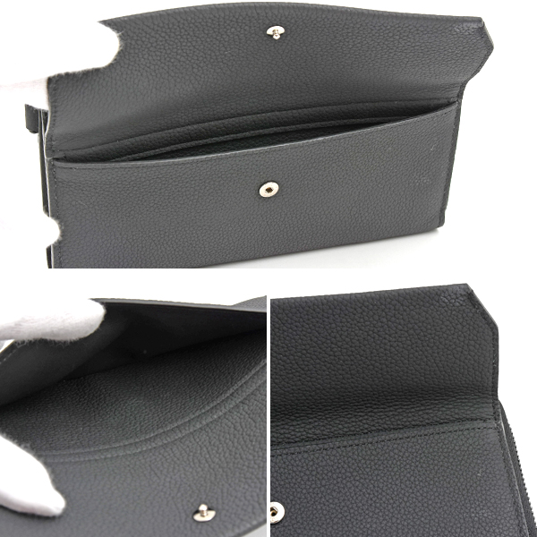 ルイヴィトン 財布 メンズ LVアエログラム ジッピーウォレット リストストラップ付 トリヨンレザー ノワール Louis Vuitton M69831 中古