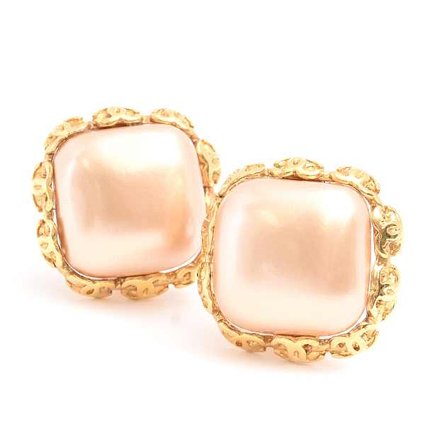 シャネル イヤリング レディース フェイクパール ココマーク ヴィンテージ ゴールド GP CHANEL 中古