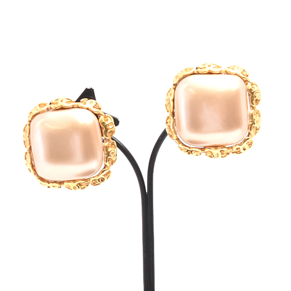 シャネル イヤリング レディース フェイクパール ココマーク ヴィンテージ ゴールド GP CHANEL 中古