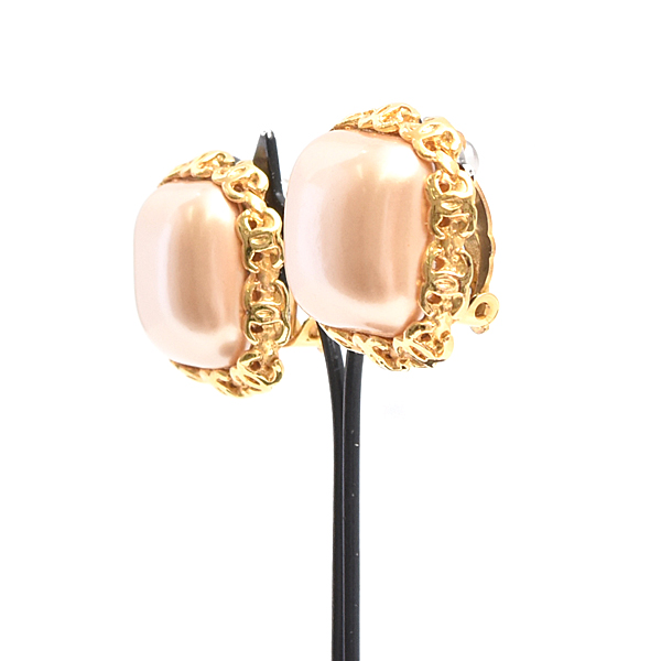 シャネル イヤリング レディース フェイクパール ココマーク ヴィンテージ ゴールド GP CHANEL 中古