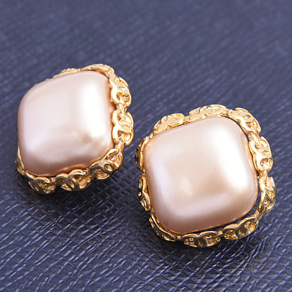シャネル イヤリング レディース フェイクパール ココマーク ヴィンテージ ゴールド GP CHANEL 中古