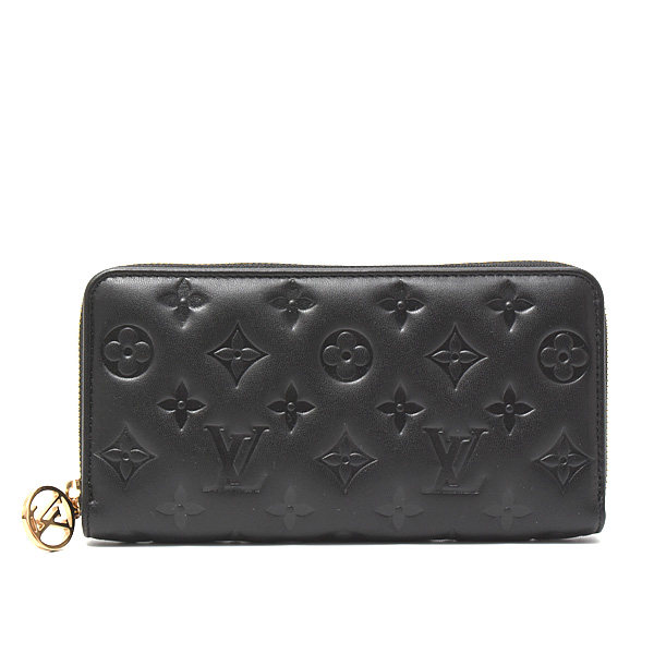 ルイヴィトン 財布 レディース  クッサン ジッピーウォレット 長財布 ラムレザー ブラック ノワール Louis Vuitton M81510 中古