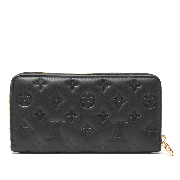 ルイヴィトン 財布 レディース  クッサン ジッピーウォレット 長財布 ラムレザー ブラック ノワール Louis Vuitton M81510 中古
