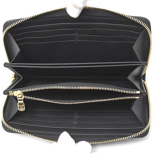 ルイヴィトン 財布 レディース  クッサン ジッピーウォレット 長財布 ラムレザー ブラック ノワール Louis Vuitton M81510 中古