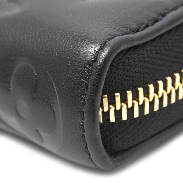 ルイヴィトン 財布 レディース  クッサン ジッピーウォレット 長財布 ラムレザー ブラック ノワール Louis Vuitton M81510 中古