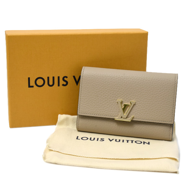 ルイヴィトン 財布 レディース ポルトフォイユカプシーヌコンパクト 三つ折り トリヨンレザー Louis Vuitton M62159 中古