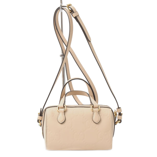 グッチ バッグ レディース GGスーパーミニ ボストンバッグ ジャンボGG 2WAY レザー ベージュ GUCCI 790130 未使用展示品