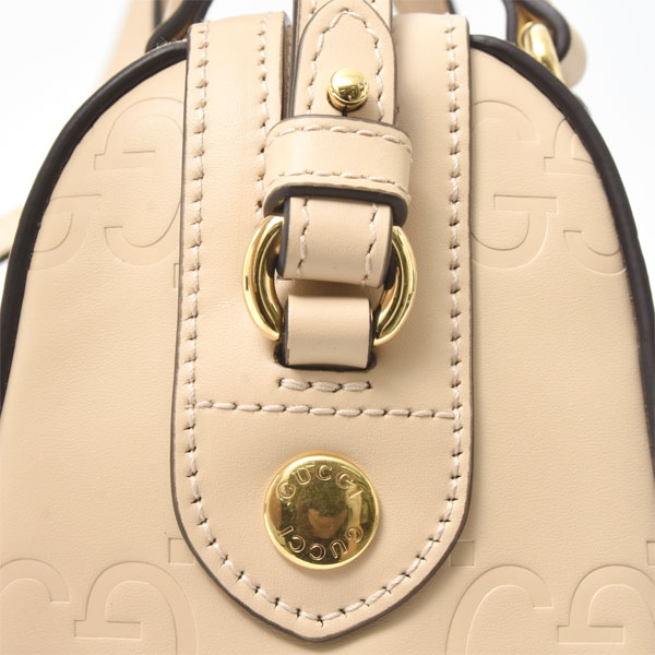 グッチ バッグ レディース GGスーパーミニ ボストンバッグ ジャンボGG 2WAY レザー ベージュ GUCCI 790130 未使用展示品