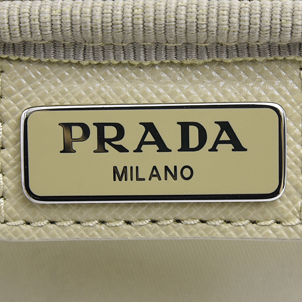 プラダ バッグ メンズ レディース ポーチ テスート ヴェラミニポーチ 三角ロゴ ナイロン ベージュ PRADA 1NA339 中古
