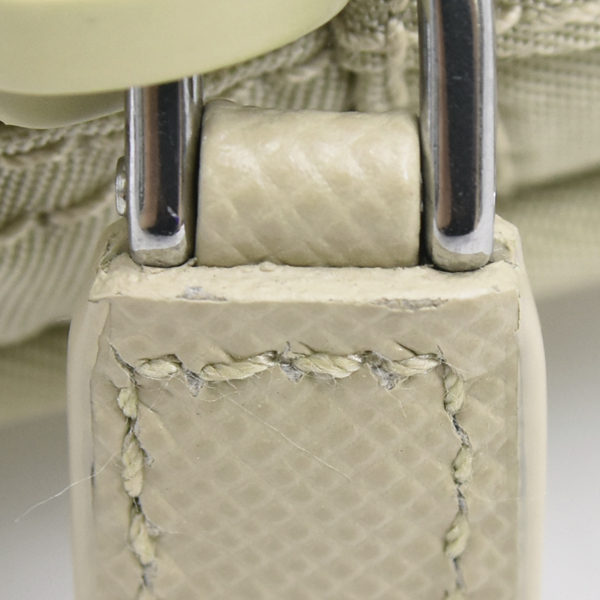 プラダ バッグ メンズ レディース ポーチ テスート ヴェラミニポーチ 三角ロゴ ナイロン ベージュ PRADA 1NA339 中古