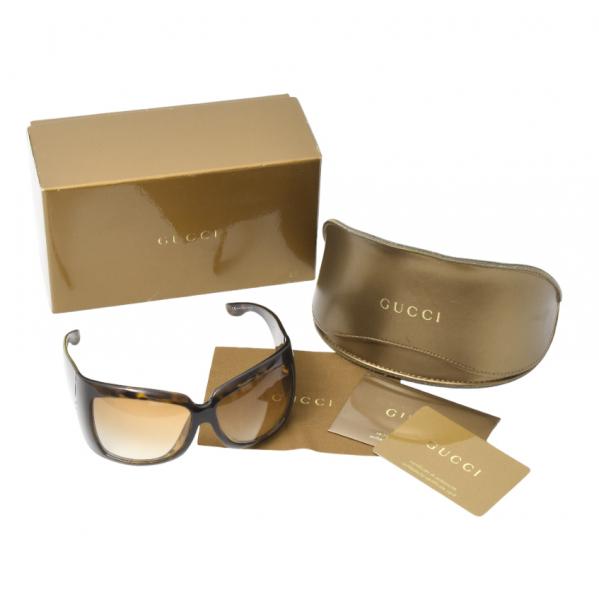 グッチ サングラス レディース アイウェア べっ甲 グラデーション ブラウン GUCCI 2691/S 中古