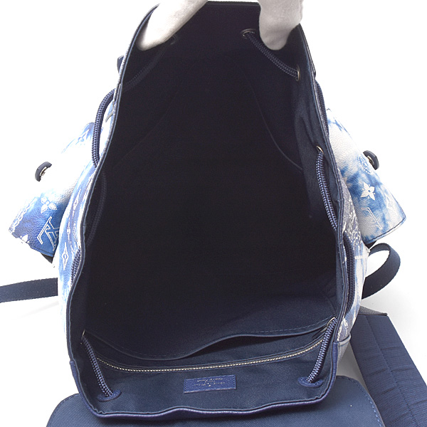 ルイヴィトン バッグ メンズ モノグラムバンダナ クリストファーMM バックパック リュック ブルー Louis Vuitton M20554 中古