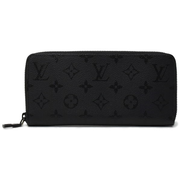 ルイヴィトン 財布 メンズ ジッピーウォレット ホリゾンタル 長財布 モノグラム ミッドナイト Louis Vuitton M28048 中古