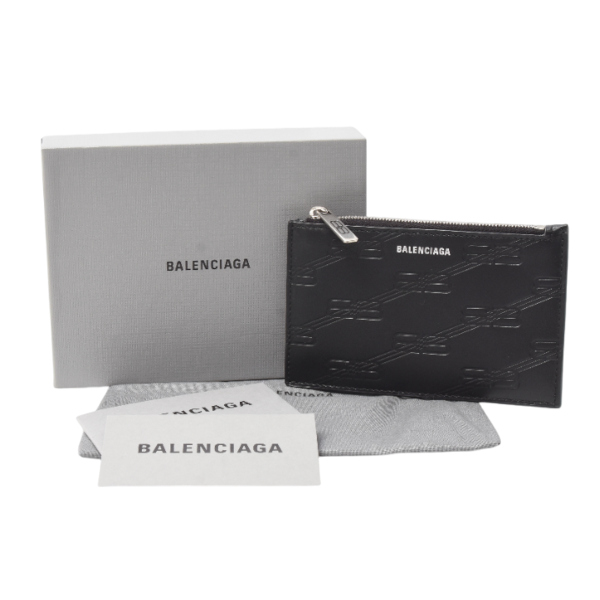 バレンシアガ カードケース メンズ コイン&カードホルダー コインケース 小銭入れ カード入れ BBブラック 717784 BALENCIAGA 中古