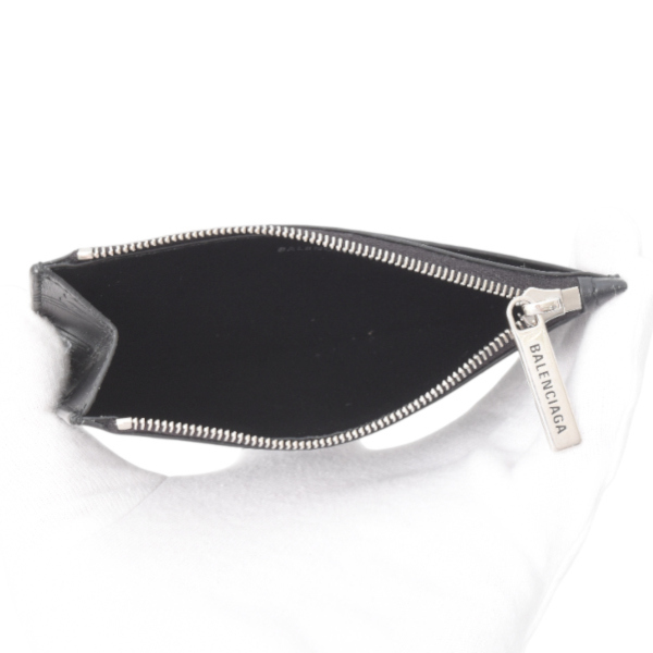 バレンシアガ カードケース メンズ コイン&カードホルダー コインケース 小銭入れ カード入れ BBブラック 717784 BALENCIAGA 中古