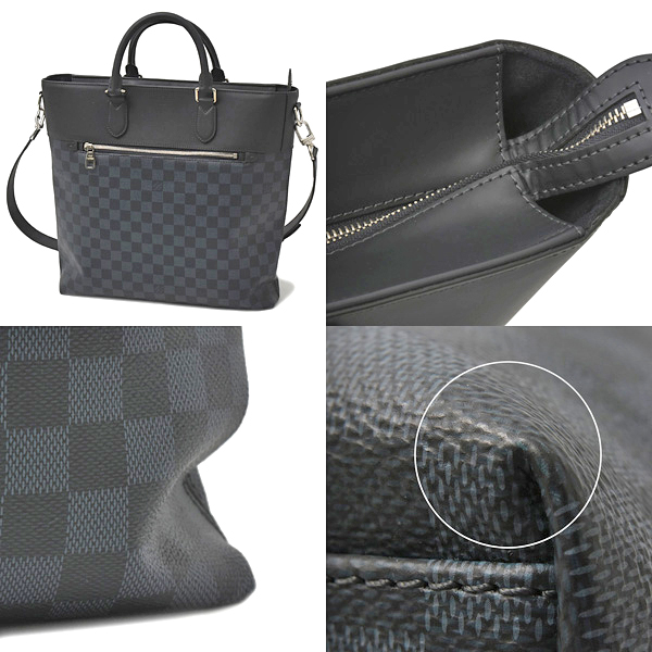 ルイヴィトン バッグ メンズ ダミエコバルト ニューポートトート ハンドバッグ ショルダーバッグ 2WAY Louis Vuitton N41588 中古
