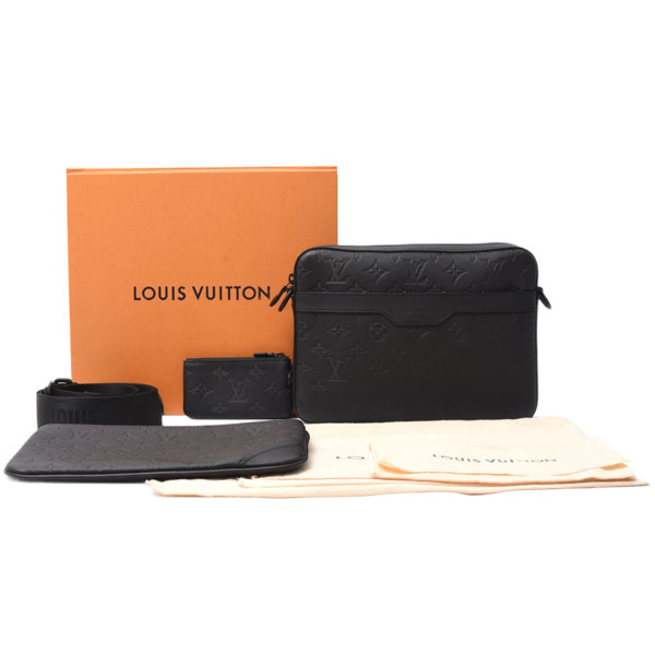 ルイヴィトン バッグ メンズ トリオ メッセンジャー モノグラムシャドウ カーフレザー ノワール Louis Vuitton M46602 未使用展示品