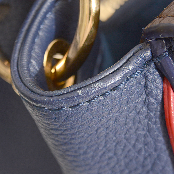 ルイヴィトン バッグ レディース モノグラム ドゥブルV 2WAYハンドバッグ ブリーマリーヌ ネイビー Louis Vuitton M55022 中古