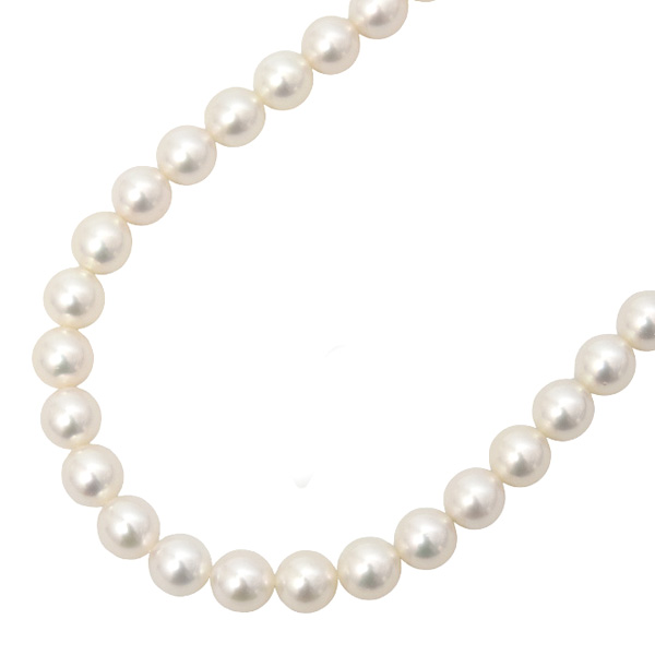 ミキモト ネックレス レディース パール ネックレス 7.4mm～7.9mm珠 シルバー MIKIMOTO SV925 中古