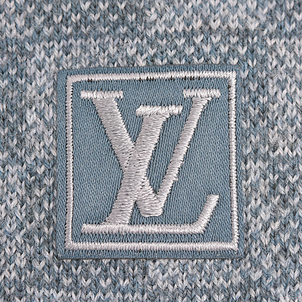 ルイヴィトン マフラー メンズ ダミエ エシャルプ プティ ブルー ウール Louis Vuitton M70929 中古