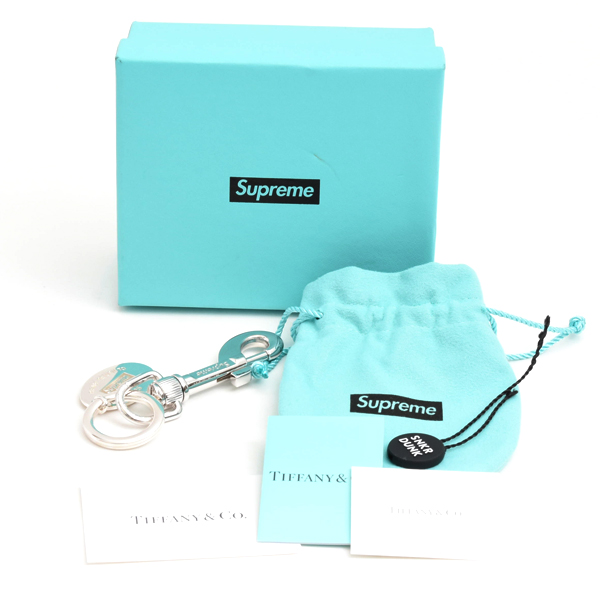 ティファニー 小物 メンズ シュプリームコラボ リターントゥティファニー オーバルタグ キーリング シルバー メタル TIFFANY SV925×METAL 中古