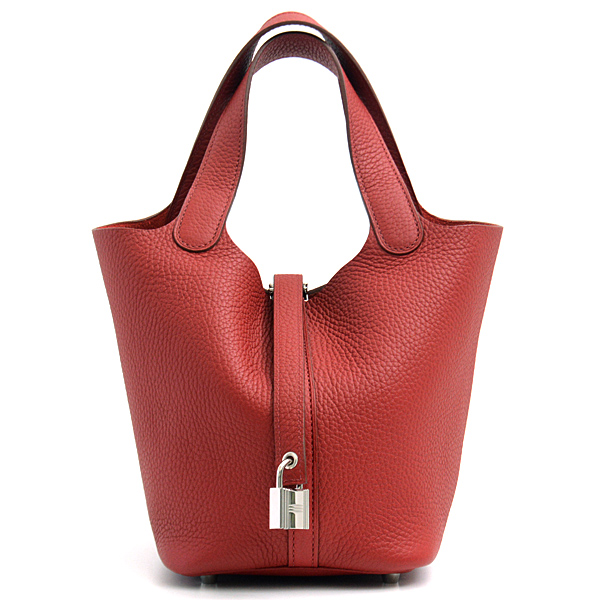 エルメス バッグ レディース ピコタンロックPM □Q刻 ハンドバッグ トリヨンクレマンス レッド系 HERMES 中古