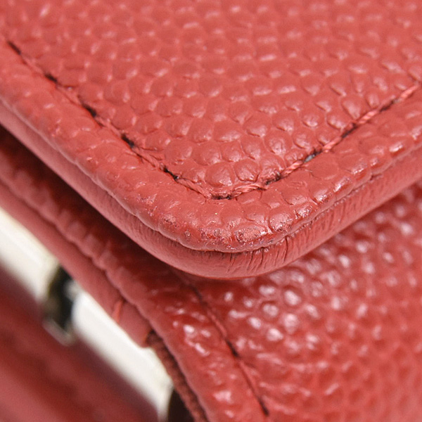 シャネル ブランド小物 レディース ココマーク 4連キーケース キーリング 鍵入れ キャビアスキン レッド CHANEL 中古