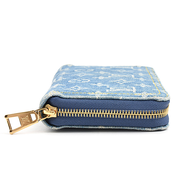 ルイヴィトン 財布 メンズ レディース LVリミックス ジッピーウォレット モノグラムデニム ブルー系 Louis Vuitton M82958 中古