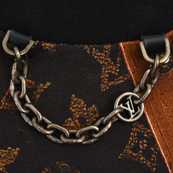 ルイヴィトン 半袖Tシャツ レディース チェーン トランク Mサイズ 25SS ブラウン コットン Louis Vuitton 未使用展示品