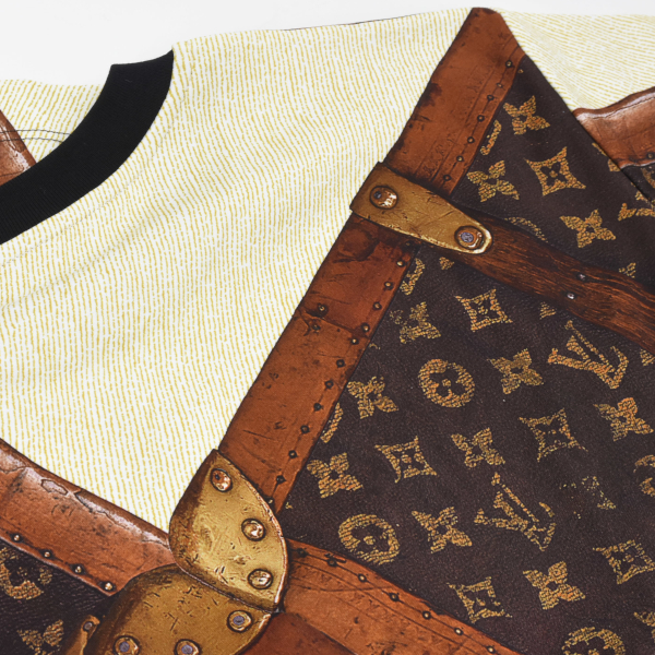 ルイヴィトン 半袖Tシャツ レディース チェーン トランク Mサイズ 25SS ブラウン コットン Louis Vuitton 未使用展示品