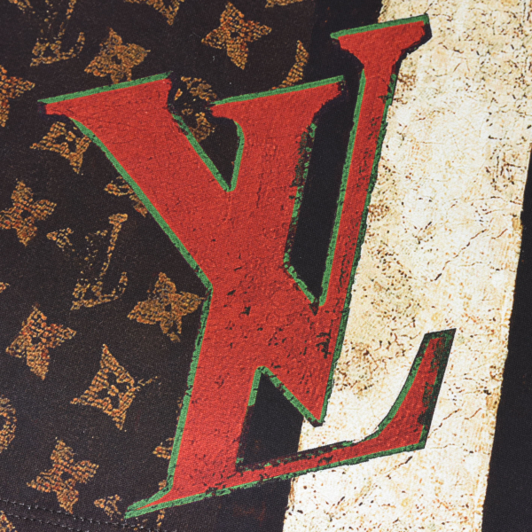 ルイヴィトン 半袖Tシャツ レディース チェーン トランク Mサイズ 25SS ブラウン コットン Louis Vuitton 未使用展示品