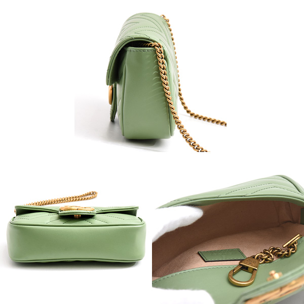 グッチ バッグ レディース GGマーモント ミニ ショルダーバッグ 2WAY カーフ GUCCI 476433 未使用展示品