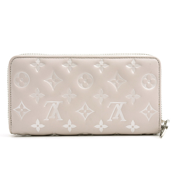 ルイヴィトン 財布 レディース クッサン ジッピーウォレット 長財布 ラムレザー 日本限定 グレー系 Louis Vuitton M13700 中古