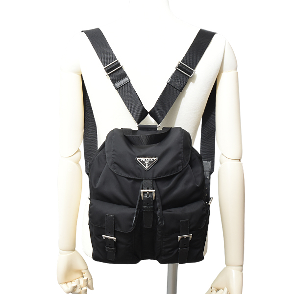 プラダ バッグ レディース Re-Nylon バックパック リュック ナイロン NURO PRADA 1BZ677 中古
