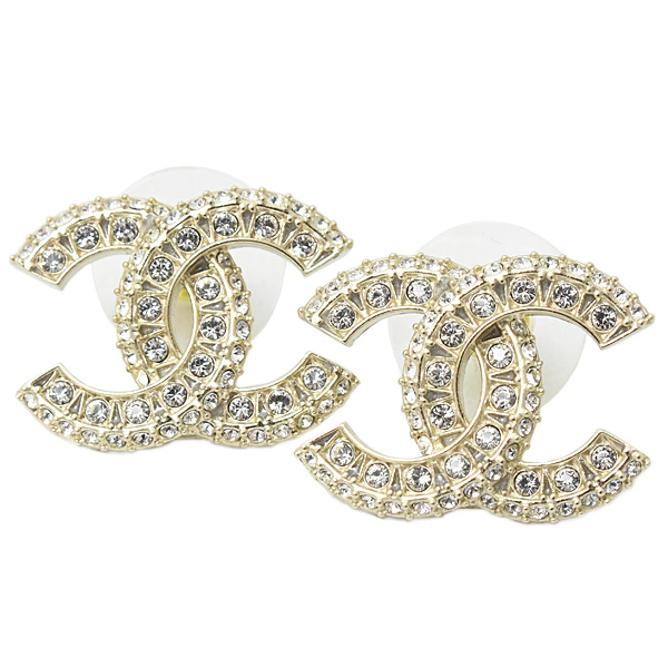 シャネル ジュエリー レディース ココマーク ピアス ラインストーン GP CHANEL 中古