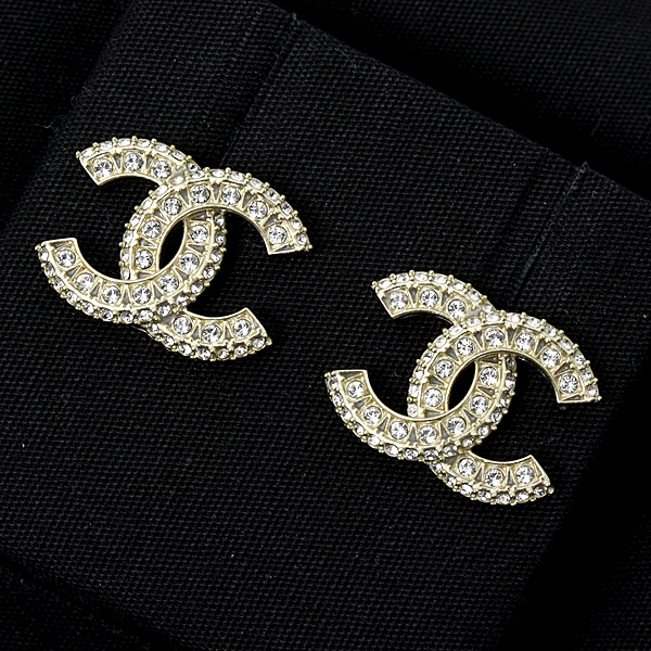 シャネル ジュエリー レディース ココマーク ピアス ラインストーン GP CHANEL 中古