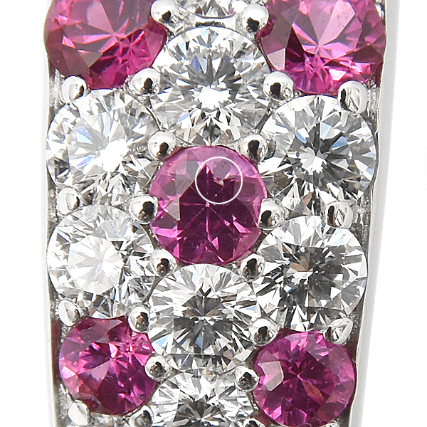 ミキモト 指輪 レディース ダイヤモンド×ルビー リング D1.02ct R0.56ct 19号 K18WG ホワイトゴールド MIKIMOTO 中古