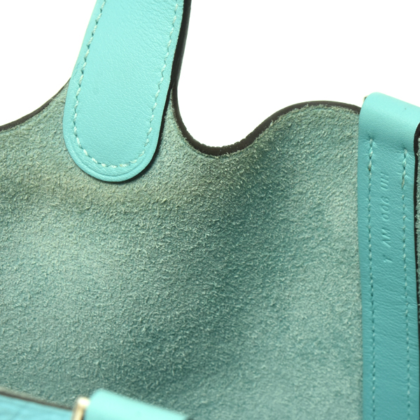 エルメス バッグ レディース ピコタンロックPM ハンドバッグ T刻 トリヨンクレマンス ブルーアトール HERMES 中古