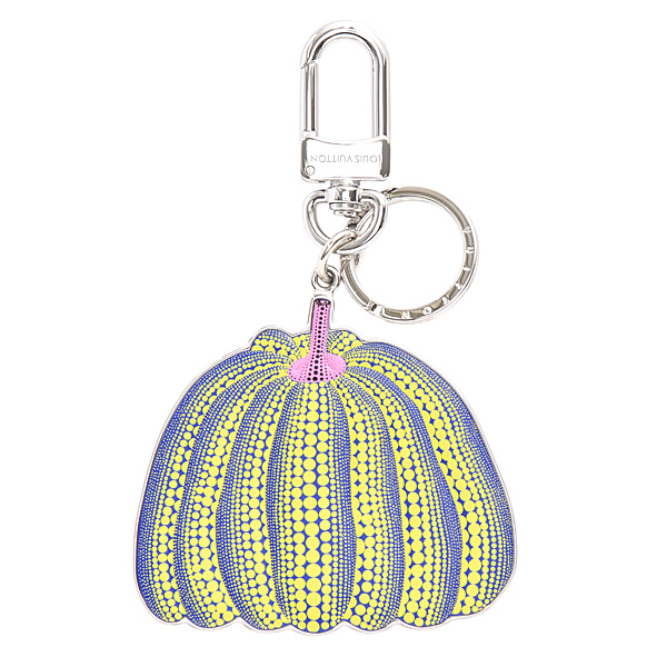 ルイヴィトン キーホルダー レディース LV×YK ポルトクレ パンプキン キーリング イエロー×ブルー Louis Vuitton M01103 未使用展示品