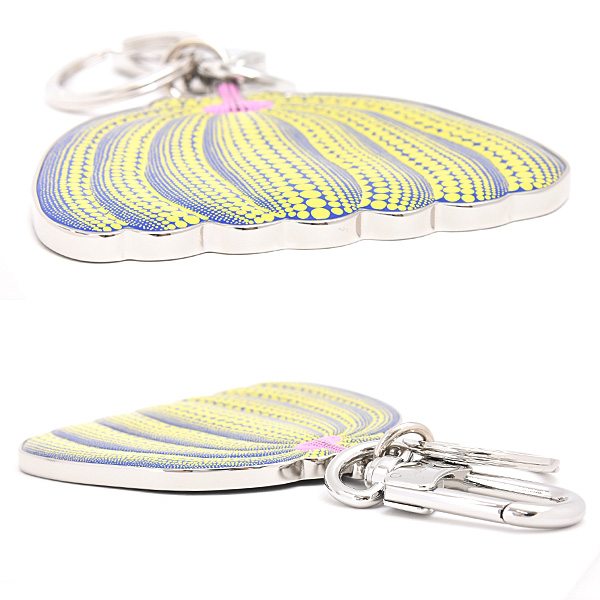 ルイヴィトン キーホルダー レディース LV×YK ポルトクレ パンプキン キーリング イエロー×ブルー Louis Vuitton M01103 未使用展示品