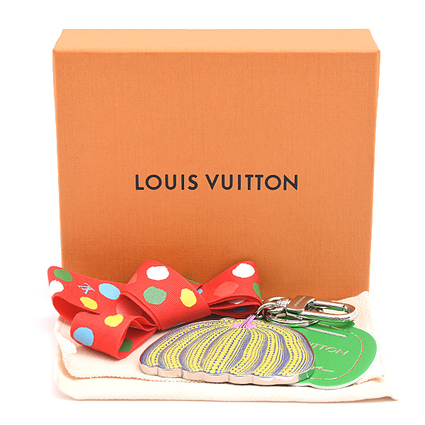 ルイヴィトン キーホルダー レディース LV×YK ポルトクレ パンプキン キーリング イエロー×ブルー Louis Vuitton M01103 未使用展示品