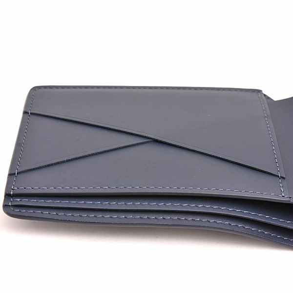 ルイヴィトン 財布 メンズ モノグラムシャドウ ポルトフォイユミュルティプル 二つ折り カーフ ネイビーブルー Louis Vuitton M83379 中古